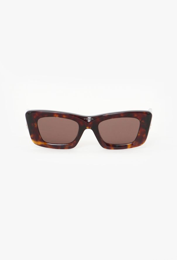 Prada Tortoiseshell Emblem Sunglasses - 1