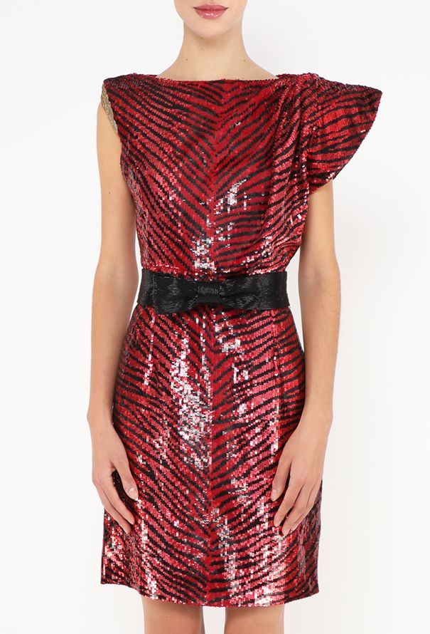 Saint Laurent Iconic S/S 2014 Sequin Bow Dress - 4