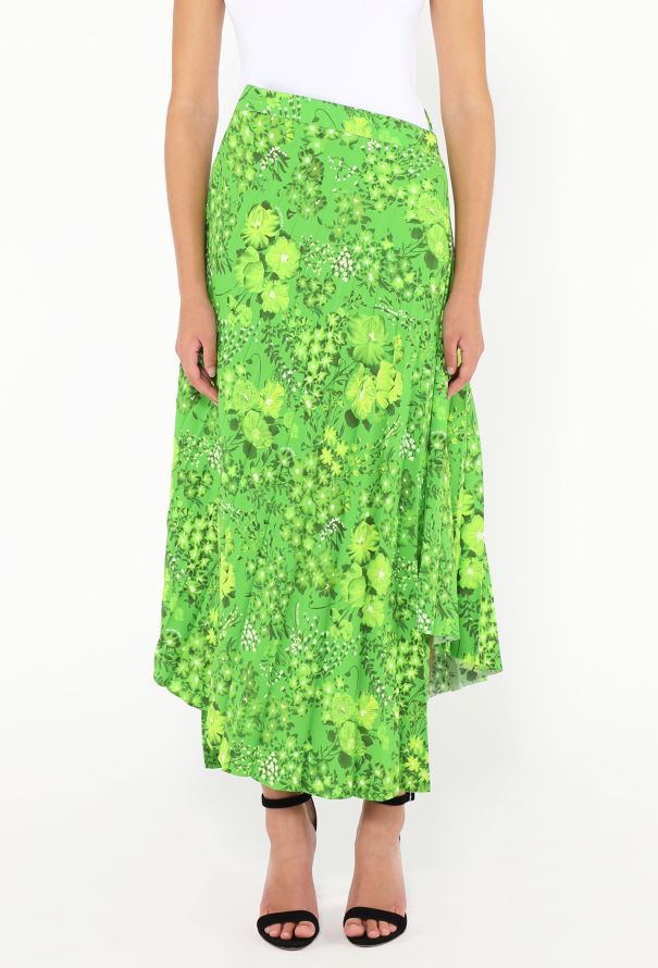 Balenciaga S/S 2020 Floral Asymmetrical Skirt - 3