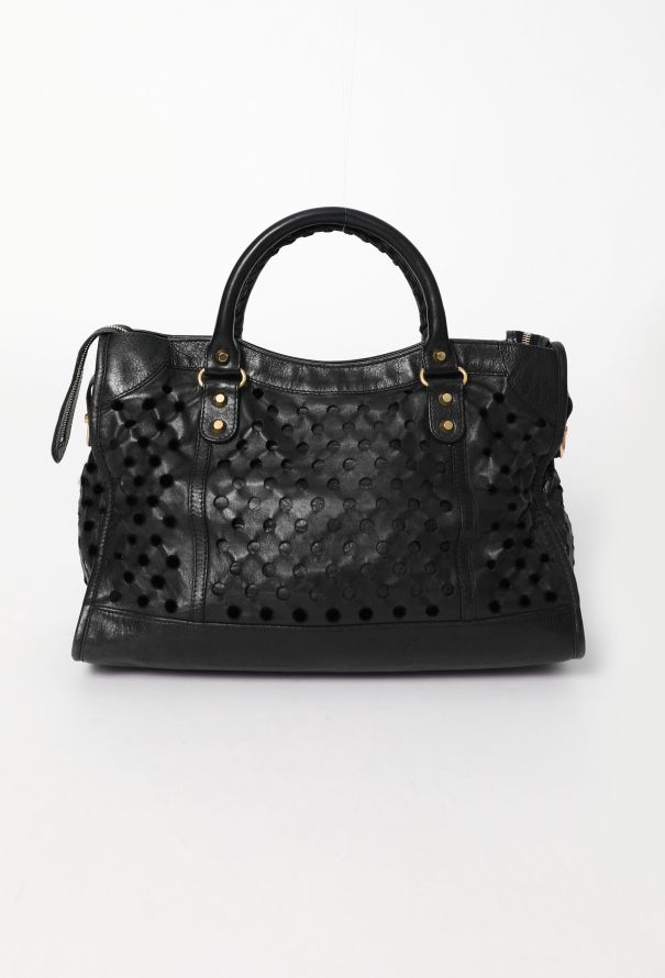 バッグ BALENCIAGA leather shoulder bag city Balenciaga The City Leather Shoulder bag Glay Black Mirror