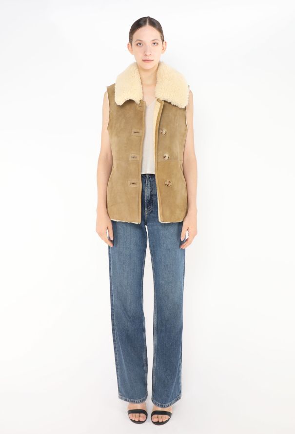 Chloé 2021 Suede Shearling-Lined Vest - 1