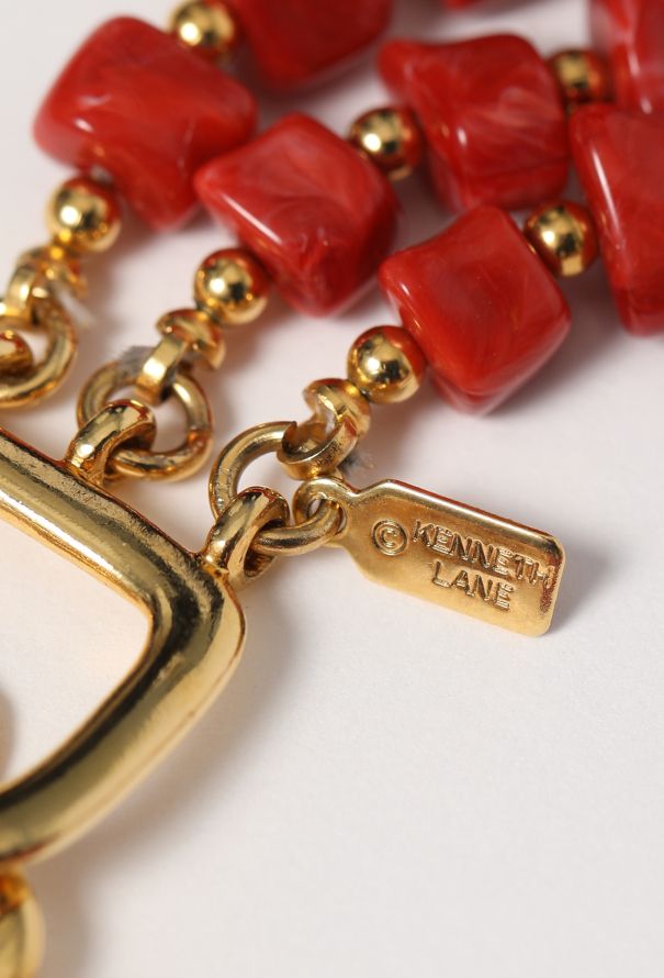 Kenneth Jay Lane Late '80s Coral Resin Bib Necklace - 4 Kenneth Jay Lane Late '80s Coral Resin Bib Necklace - 4