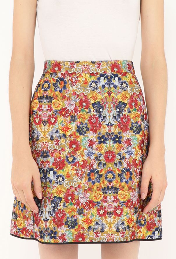 Céline Resort 2012 Floral Brocade Skirt - 3