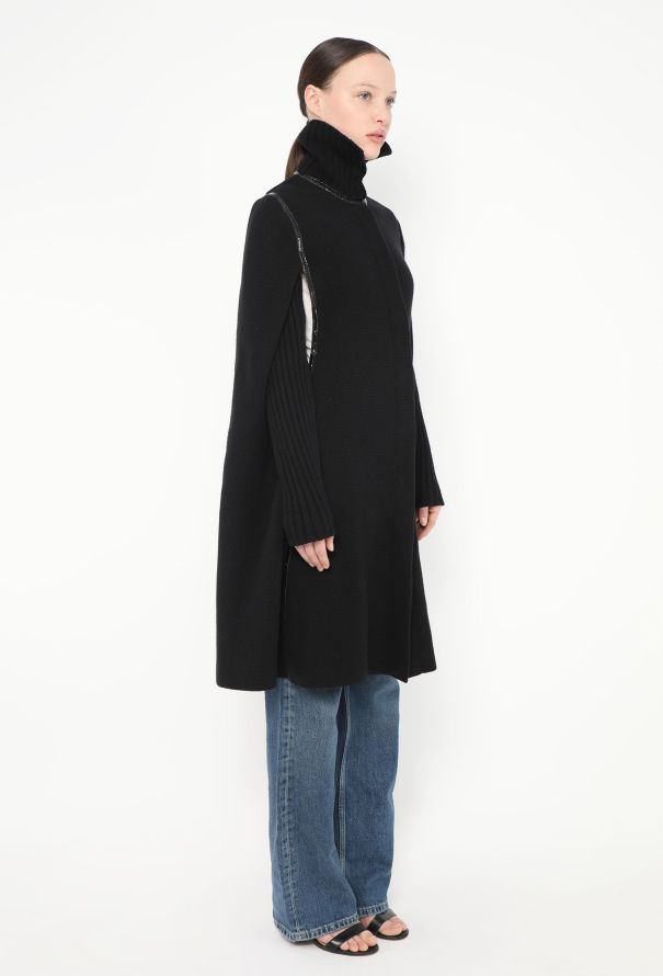 Alexander McQueen Ribbed Knit Cape - 5 Alexander McQueen Ribbed Knit Cape - 5