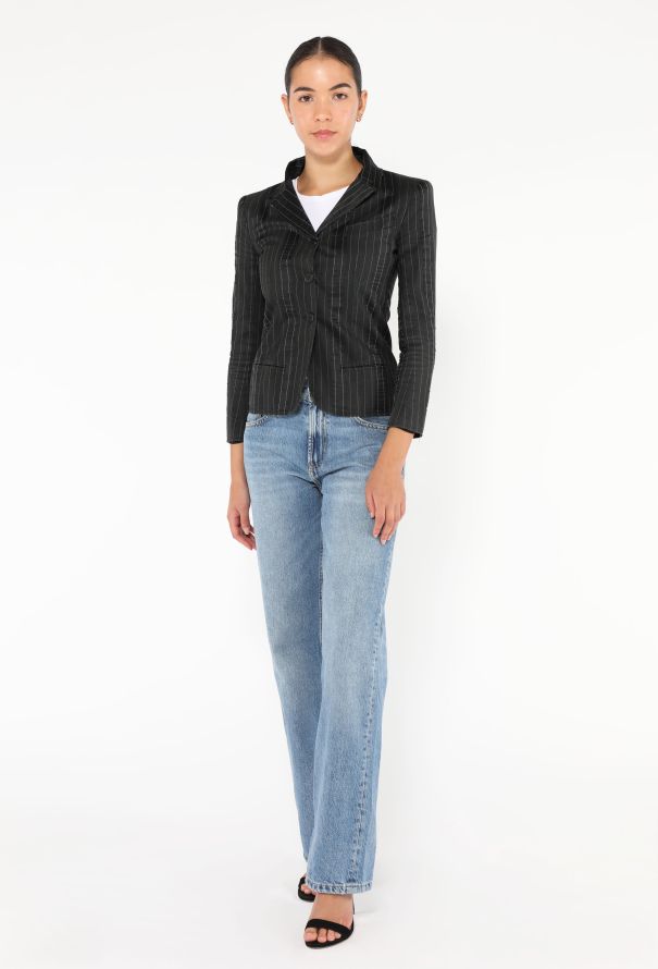 Chanel S/S 2003 Pinstripe Blazer - 4