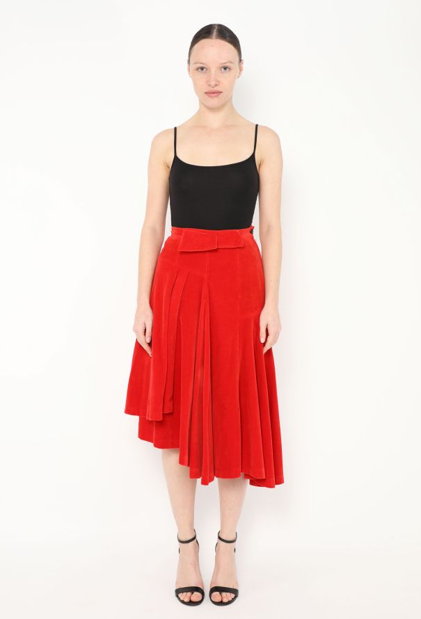 Comme des Garçons Rare 1988 Asymmetrical Velvet Skirt - 2 Comme des Garçons Rare 1988 Asymmetrical Velvet Skirt - 2