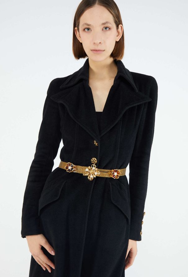 Chanel COLLECTOR S/S 1996 Gripoix Camélia Chainlink Belt - 1