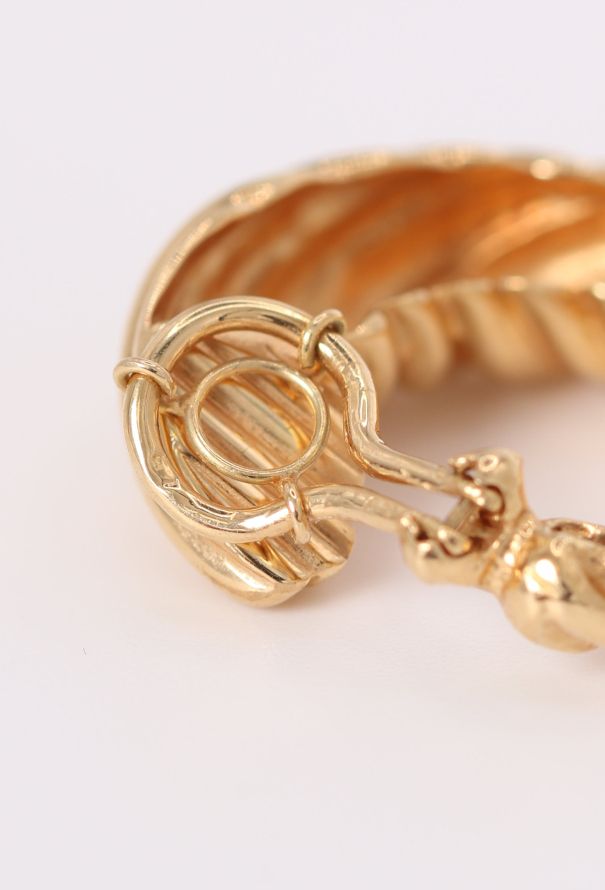 Vintage Fine Jewelry 18k Yellow Gold Twisted Clip On Earrings - 6 Vintage Fine Jewelry 18k Yellow Gold Twisted Clip On Earrings - 6
