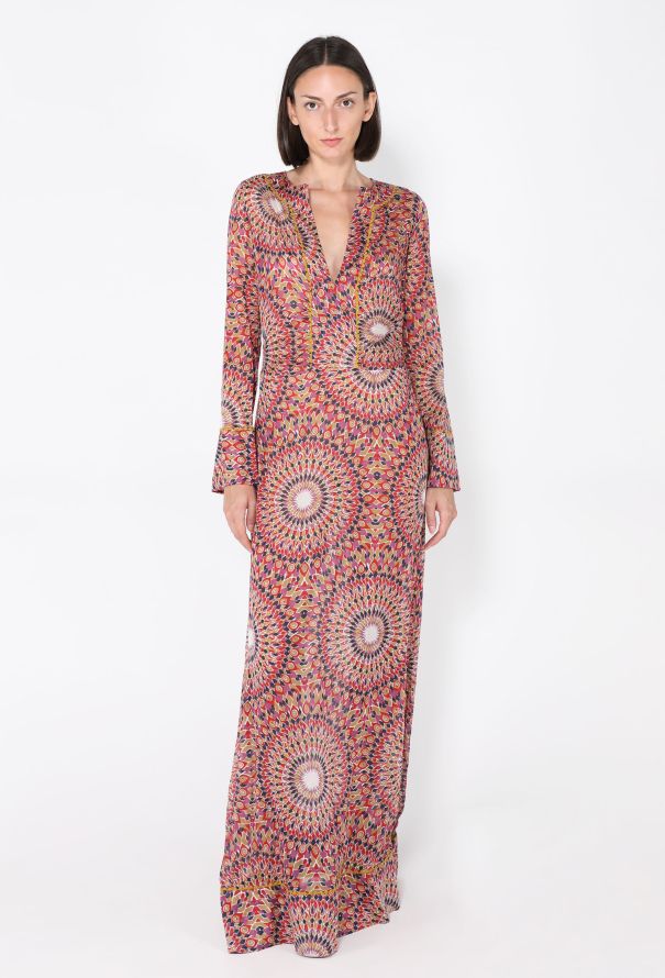 Valentino Printed Cotton Kaftan Dress - 1