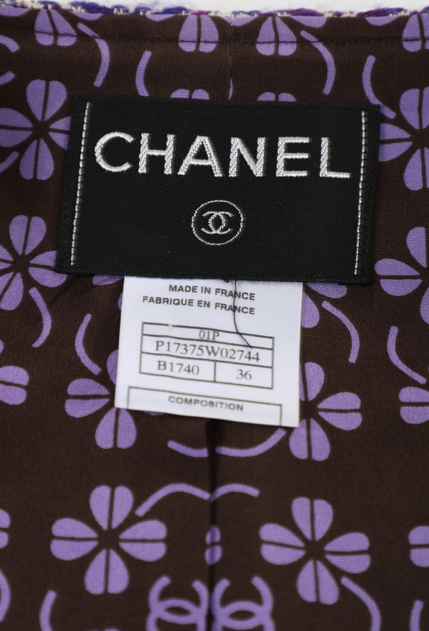 Chanel Tweed & Silk Clover Printed Ensemble, 2001 - 10
