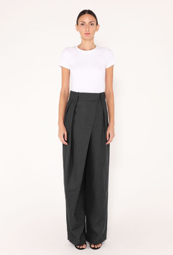 Loewe 2024 Wool Wrap Trousers - 2
