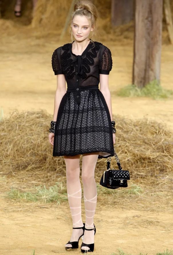 Chanel S/S 2010 Patent & Lace Mini Double Bag - 2