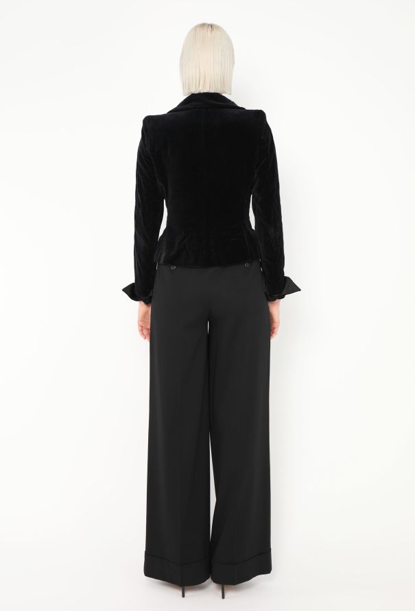 Saint Laurent Vintage Hourglass Velvet Jacket - 5 Saint Laurent Vintage Hourglass Velvet Jacket - 5