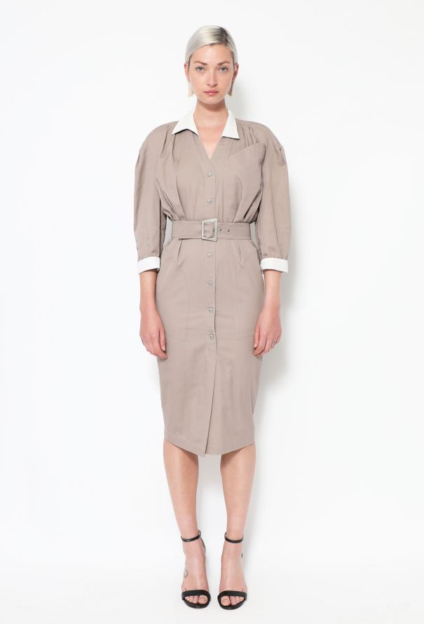 Cotton Trench Sheath Dress