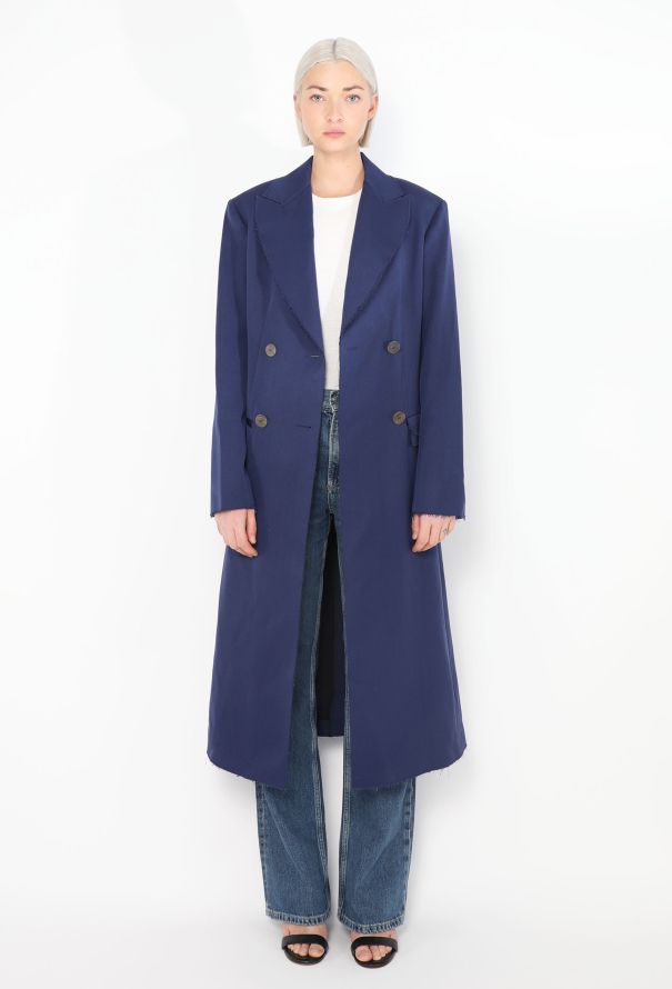 Loewe 2020 Distressed Trim Notched Coat - 1