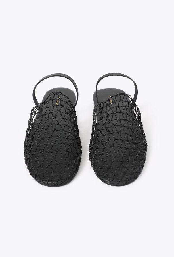 The Row 2021 Macramé Net Slingback Sandals - 2
