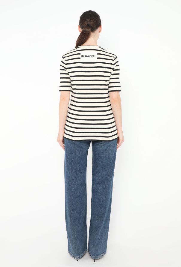 Jil Sander 2021 Marinière Logo T-Shirt - 3