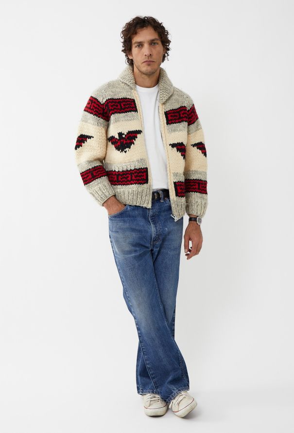Men's Vintage '80s Thunderbird Hand-Knit Sweater - 1