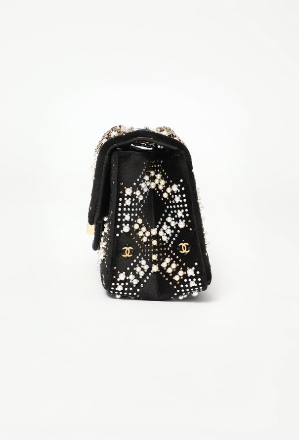 Chanel Pre-Fall 2021 Velvet Embellished Mini 2.55 Bag - 7