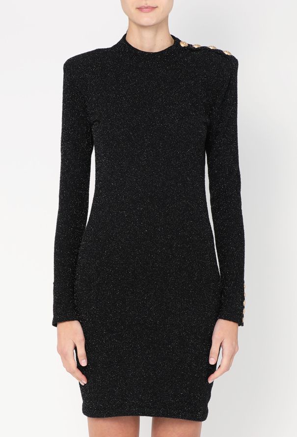 Balmain Iridescent Embossed Trim Dress - 3 Balmain Iridescent Embossed Trim Dress - 3