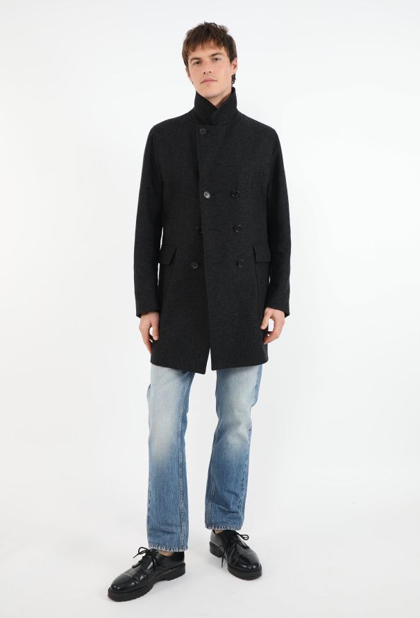 Dior Double-Breasted Wool Peacoat - 3