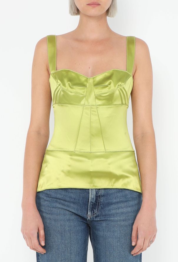 Dolce & Gabbana Charmeuse Peplum Corset Top - 1