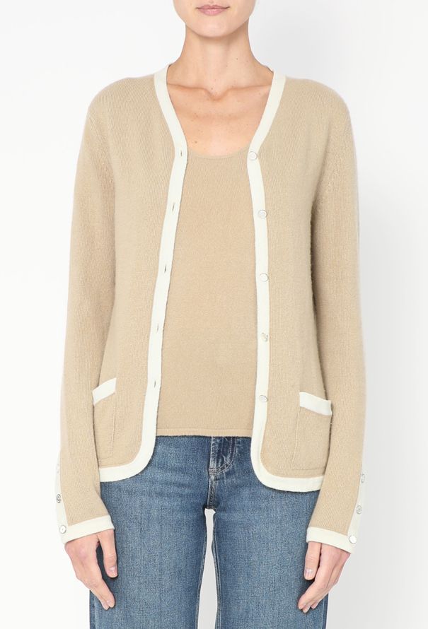 Chanel logo cardigan online