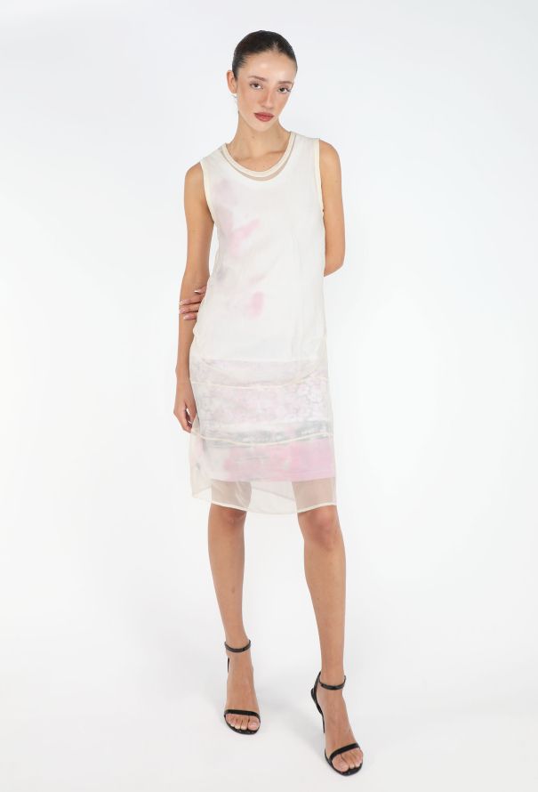 Helmut Lang Rare S/S 1999 Overlay Graphic Dress - 5