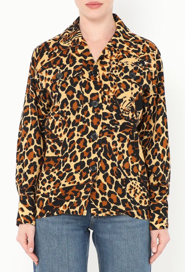 Saint Laurent F/W 1986 Cheetah Safari Top - 1