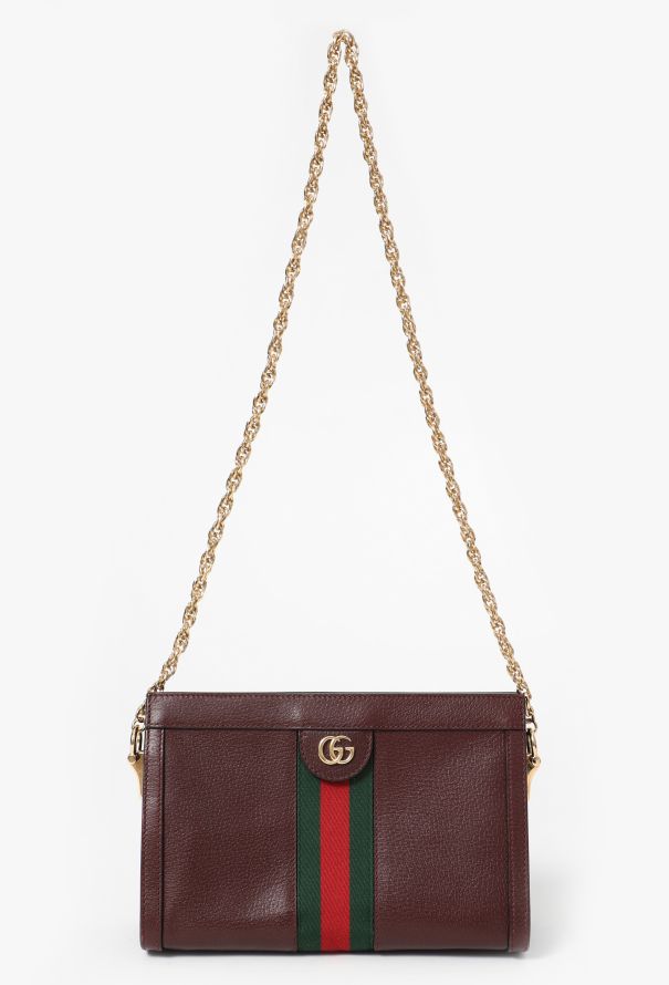 Gucci Burgundy Ophidia Small Shoulder Bag - 1
