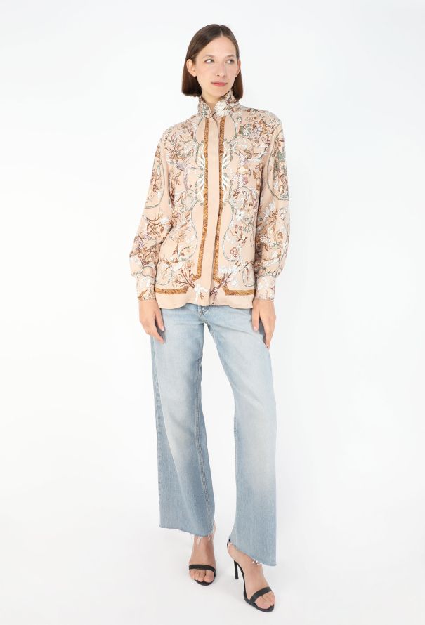 Hermès 1988 'Perles d'Orient et d'Occident' Silk Blouse - 2