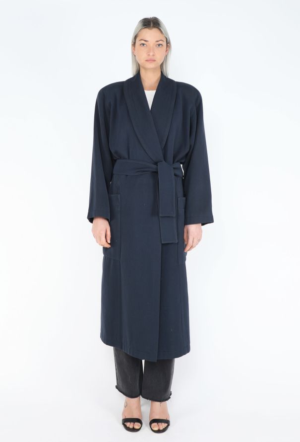 Alaïa F/W 1984 Shawl Belted Coat - 1