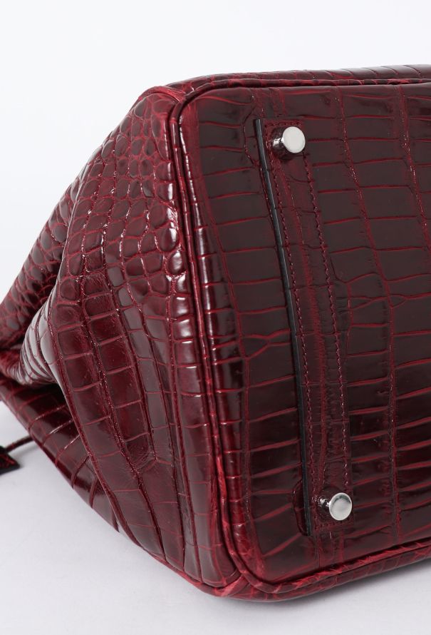 Hermès RARE 2011  Bordeaux Porosus Birkin 35 - 12 Hermès RARE 2011  Bordeaux Porosus Birkin 35 - 12