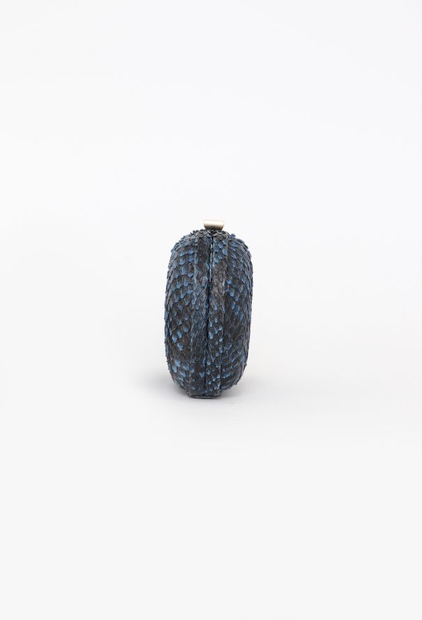 Bottega Veneta Blue Python Clutch - 5