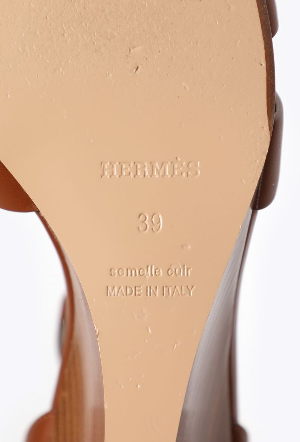 Hermès Legend Calfskin Wedge Sandals - 6