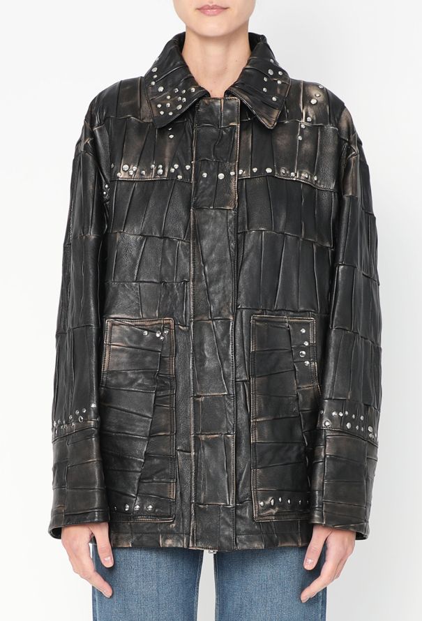 Prada S/S 2024 Studded Leather Jacket - 1