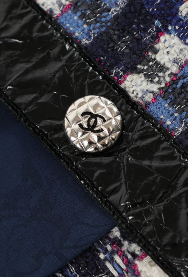 Chanel 2018 Tweed Leather Trim Jacket - 7