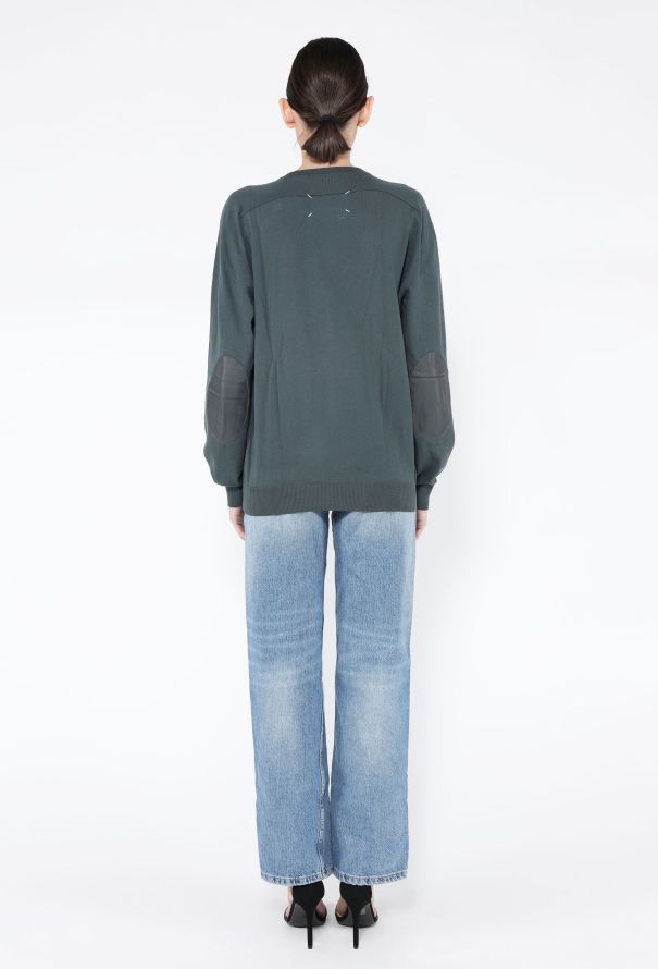 Maison Margiela 2009 Leather Elbow Patch Knit - 4