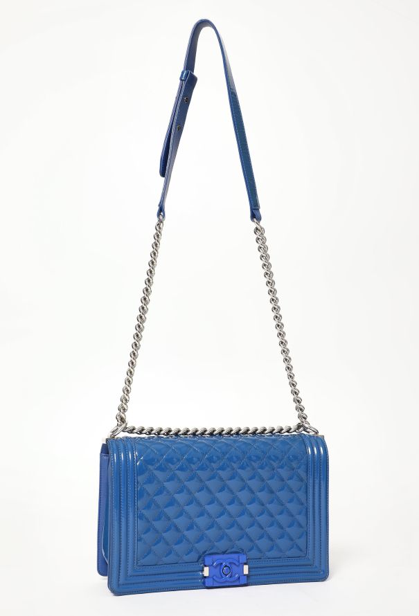 Chanel Patent Plexiglass Large Boy Bag - 2