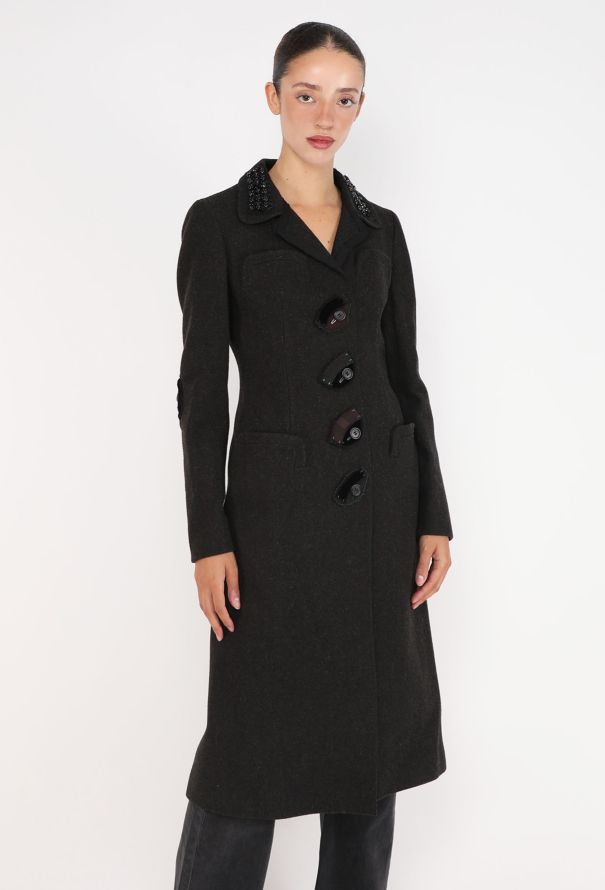 Prada Embellished Collar Coat, F/W 2004 - 4