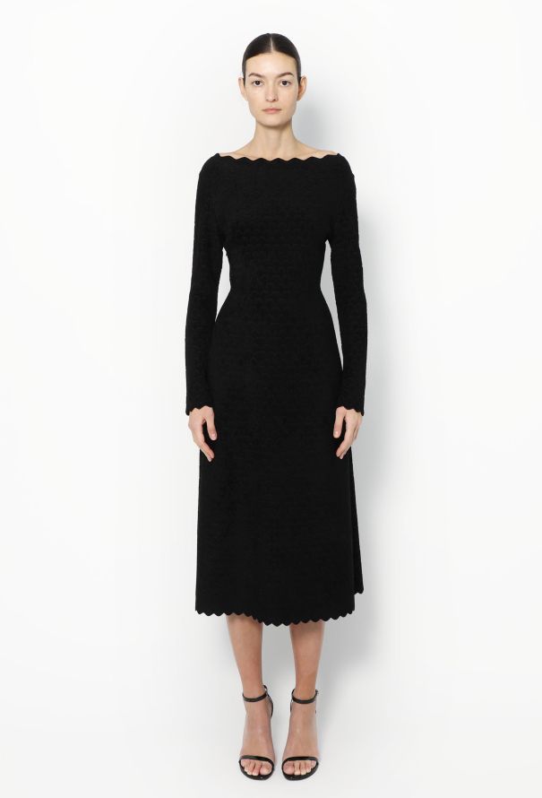 Alaïa Scalloped Chenille Dress - 1