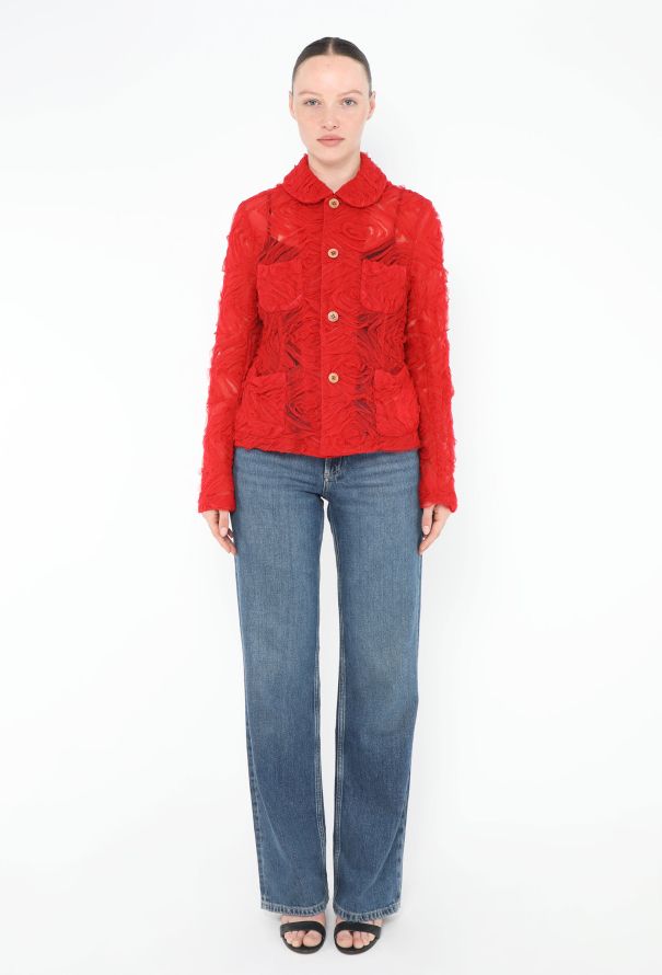 Comme des Garçons 2020 Embroidered Tulle Jacket - 5
