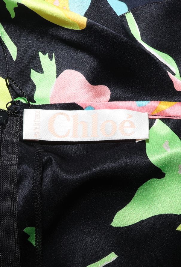 Chloé Collector S/S 1997 Floral Charmeuse Gown - 6 Chloé Collector S/S 1997 Floral Charmeuse Gown - 6