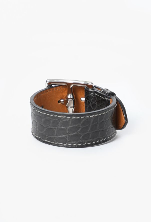 Hermès Alligator Etrivière Leather Bracelet, 2007 - 2