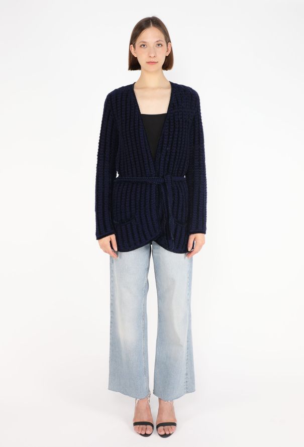 Saint Laurent Belted Wool Knit Cardigan, F/W 1975 - 3