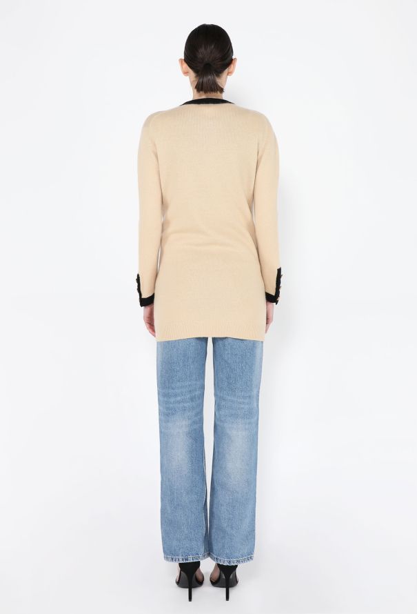 Chanel Bicolor Cashmere Cardigan Set, 1990s - 7