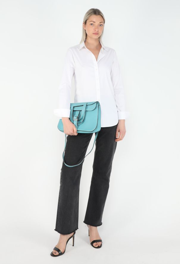 Hermès Bleu Jean Taurillon Clémence Halzan 31 - 4
