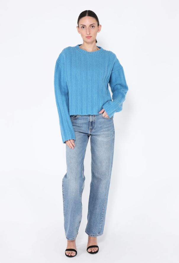 Céline Panel Ribbed Wool Sweater - 3