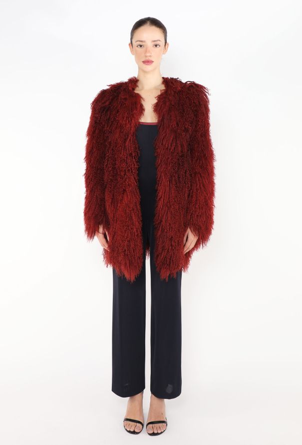 Saint Laurent Rare 1987 Mongolian Shearling Coat - 5