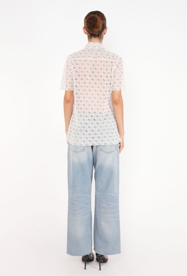 Gucci Monogram Macramé Shirt - 5